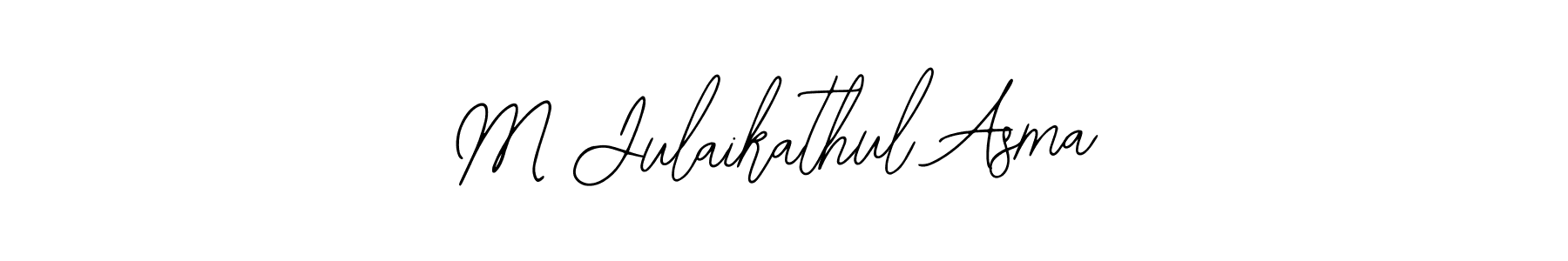 Make a beautiful signature design for name M Julaikathul Asma. With this signature (Bearetta-2O07w) style, you can create a handwritten signature for free. M Julaikathul Asma signature style 12 images and pictures png