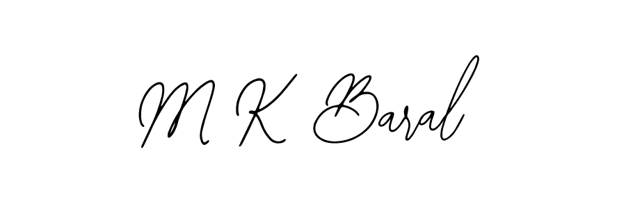 Make a beautiful signature design for name M K Baral. Use this online signature maker to create a handwritten signature for free. M K Baral signature style 12 images and pictures png