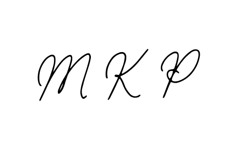 How to make M K P name signature. Use Bearetta-2O07w style for creating short signs online. This is the latest handwritten sign. M K P signature style 12 images and pictures png