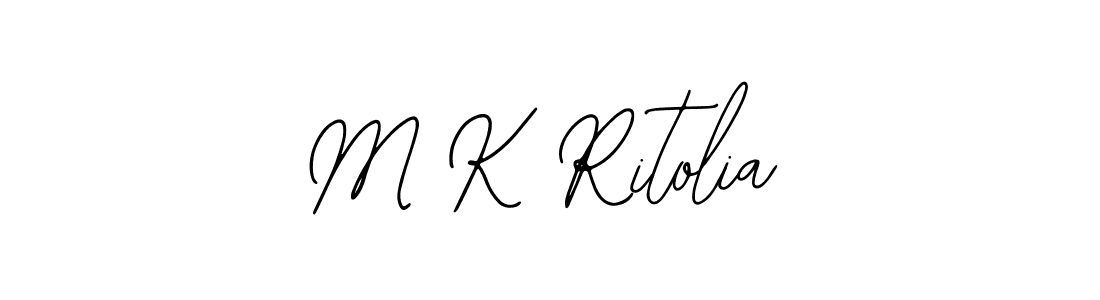 Use a signature maker to create a handwritten signature online. With this signature software, you can design (Bearetta-2O07w) your own signature for name M K Ritolia. M K Ritolia signature style 12 images and pictures png