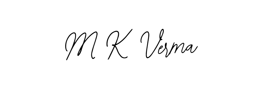 You should practise on your own different ways (Bearetta-2O07w) to write your name (M K Verma) in signature. don't let someone else do it for you. M K Verma signature style 12 images and pictures png