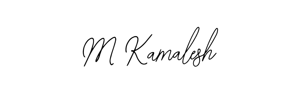 How to make M Kamalesh name signature. Use Bearetta-2O07w style for creating short signs online. This is the latest handwritten sign. M Kamalesh signature style 12 images and pictures png