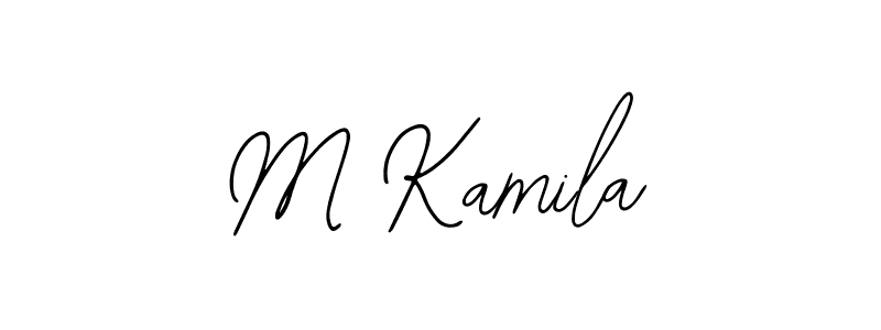 Use a signature maker to create a handwritten signature online. With this signature software, you can design (Bearetta-2O07w) your own signature for name M Kamila. M Kamila signature style 12 images and pictures png