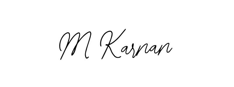 Bearetta-2O07w is a professional signature style that is perfect for those who want to add a touch of class to their signature. It is also a great choice for those who want to make their signature more unique. Get M Karnan name to fancy signature for free. M Karnan signature style 12 images and pictures png