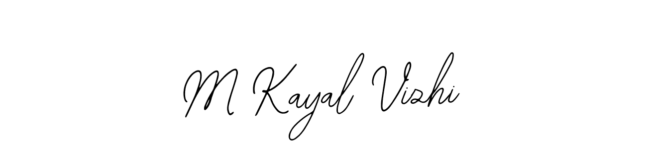 Bearetta-2O07w is a professional signature style that is perfect for those who want to add a touch of class to their signature. It is also a great choice for those who want to make their signature more unique. Get M Kayal Vizhi name to fancy signature for free. M Kayal Vizhi signature style 12 images and pictures png