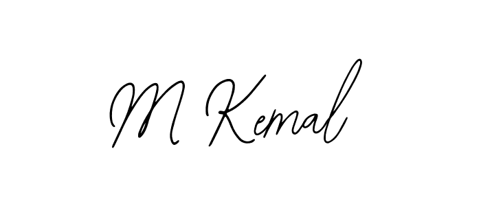 How to make M Kemal name signature. Use Bearetta-2O07w style for creating short signs online. This is the latest handwritten sign. M Kemal signature style 12 images and pictures png