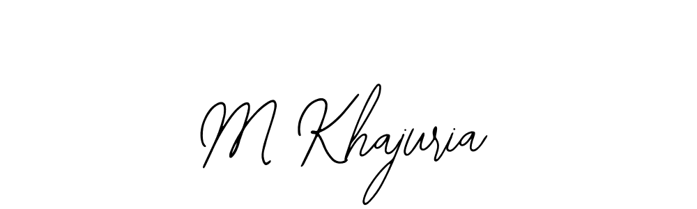 How to make M Khajuria name signature. Use Bearetta-2O07w style for creating short signs online. This is the latest handwritten sign. M Khajuria signature style 12 images and pictures png