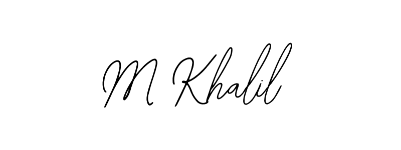 Design your own signature with our free online signature maker. With this signature software, you can create a handwritten (Bearetta-2O07w) signature for name M Khalil. M Khalil signature style 12 images and pictures png