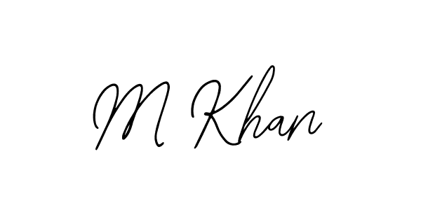 How to make M Khan name signature. Use Bearetta-2O07w style for creating short signs online. This is the latest handwritten sign. M Khan signature style 12 images and pictures png