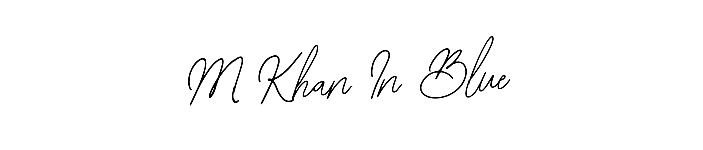 Create a beautiful signature design for name M Khan In Blue. With this signature (Bearetta-2O07w) fonts, you can make a handwritten signature for free. M Khan In Blue signature style 12 images and pictures png