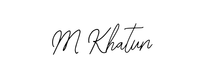 Create a beautiful signature design for name M Khatun. With this signature (Bearetta-2O07w) fonts, you can make a handwritten signature for free. M Khatun signature style 12 images and pictures png