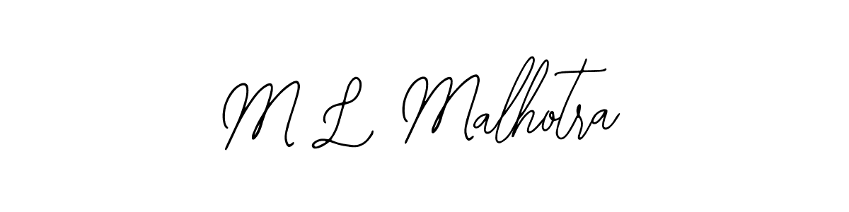 Create a beautiful signature design for name M L Malhotra. With this signature (Bearetta-2O07w) fonts, you can make a handwritten signature for free. M L Malhotra signature style 12 images and pictures png