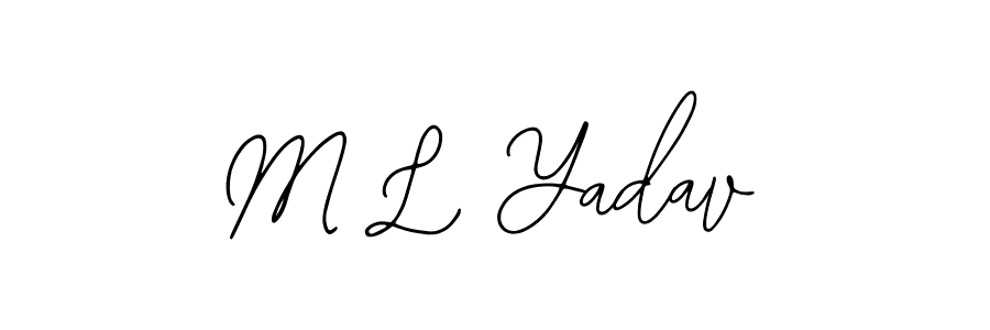 How to Draw M L Yadav signature style? Bearetta-2O07w is a latest design signature styles for name M L Yadav. M L Yadav signature style 12 images and pictures png