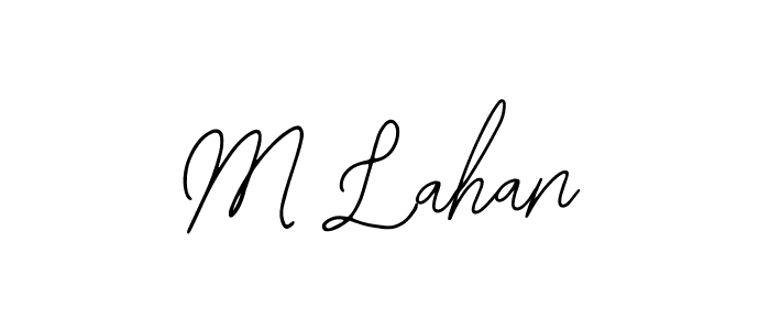 How to make M Lahan signature? Bearetta-2O07w is a professional autograph style. Create handwritten signature for M Lahan name. M Lahan signature style 12 images and pictures png