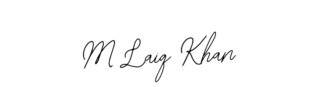 How to make M Laiq Khan name signature. Use Bearetta-2O07w style for creating short signs online. This is the latest handwritten sign. M Laiq Khan signature style 12 images and pictures png