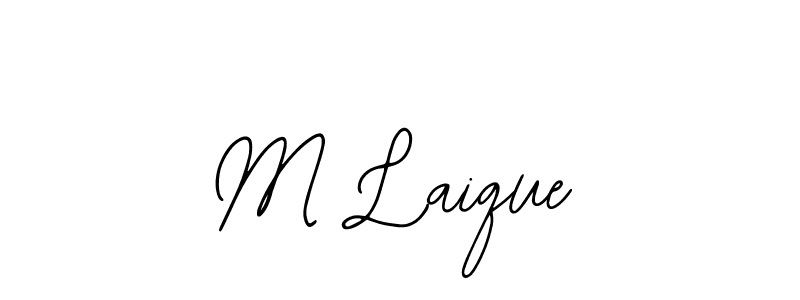 Also we have M Laique name is the best signature style. Create professional handwritten signature collection using Bearetta-2O07w autograph style. M Laique signature style 12 images and pictures png