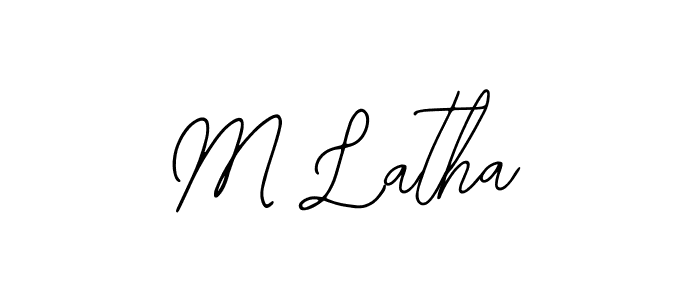 Create a beautiful signature design for name M Latha. With this signature (Bearetta-2O07w) fonts, you can make a handwritten signature for free. M Latha signature style 12 images and pictures png