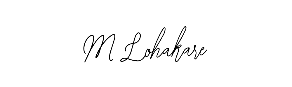 Make a beautiful signature design for name M Lohakare. With this signature (Bearetta-2O07w) style, you can create a handwritten signature for free. M Lohakare signature style 12 images and pictures png