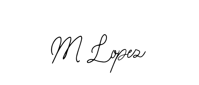 Create a beautiful signature design for name M Lopez. With this signature (Bearetta-2O07w) fonts, you can make a handwritten signature for free. M Lopez signature style 12 images and pictures png