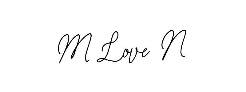 M Love N stylish signature style. Best Handwritten Sign (Bearetta-2O07w) for my name. Handwritten Signature Collection Ideas for my name M Love N. M Love N signature style 12 images and pictures png