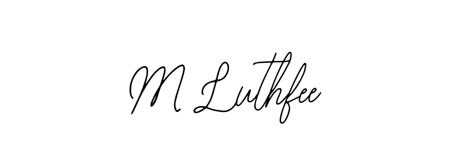 Best and Professional Signature Style for M Luthfee. Bearetta-2O07w Best Signature Style Collection. M Luthfee signature style 12 images and pictures png