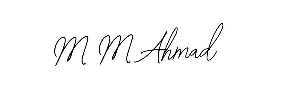 if you are searching for the best signature style for your name M M Ahmad. so please give up your signature search. here we have designed multiple signature styles  using Bearetta-2O07w. M M Ahmad signature style 12 images and pictures png