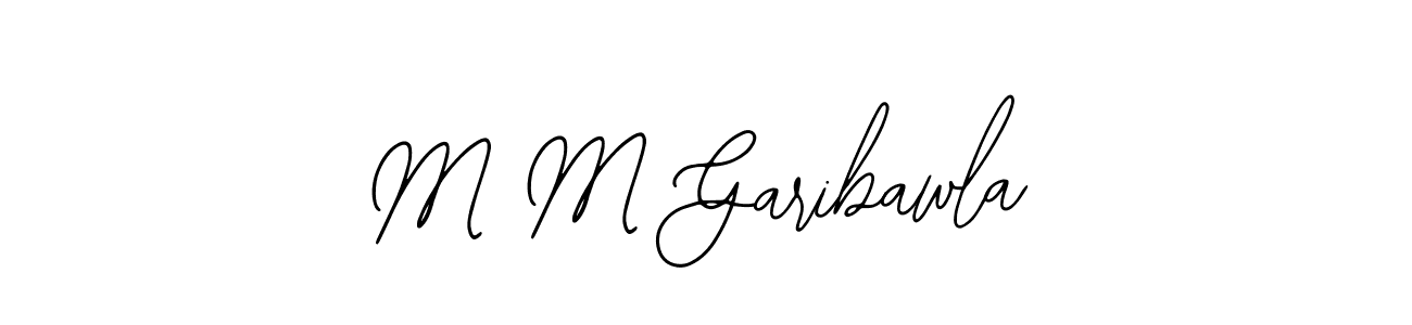 Also we have M M Garibawla name is the best signature style. Create professional handwritten signature collection using Bearetta-2O07w autograph style. M M Garibawla signature style 12 images and pictures png