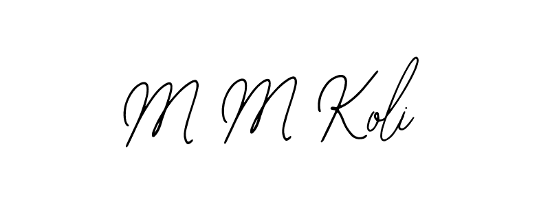 Bearetta-2O07w is a professional signature style that is perfect for those who want to add a touch of class to their signature. It is also a great choice for those who want to make their signature more unique. Get M M Koli name to fancy signature for free. M M Koli signature style 12 images and pictures png