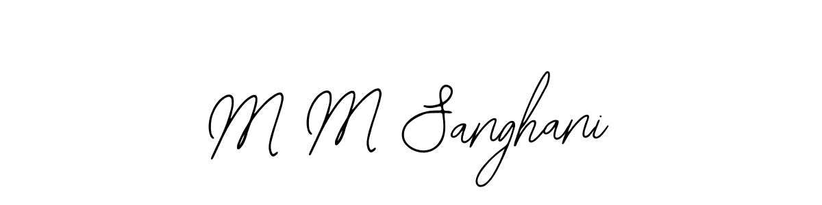 M M Sanghani stylish signature style. Best Handwritten Sign (Bearetta-2O07w) for my name. Handwritten Signature Collection Ideas for my name M M Sanghani. M M Sanghani signature style 12 images and pictures png