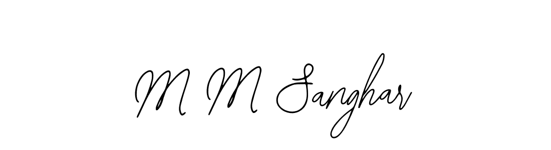 How to make M M Sanghar signature? Bearetta-2O07w is a professional autograph style. Create handwritten signature for M M Sanghar name. M M Sanghar signature style 12 images and pictures png