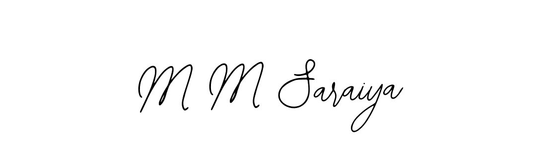 Create a beautiful signature design for name M M Saraiya. With this signature (Bearetta-2O07w) fonts, you can make a handwritten signature for free. M M Saraiya signature style 12 images and pictures png