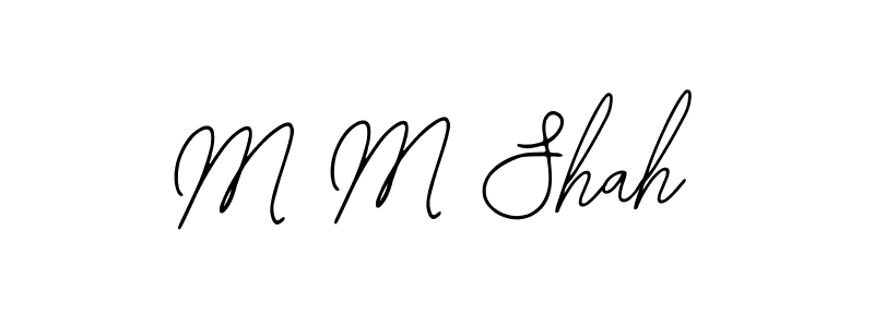 You should practise on your own different ways (Bearetta-2O07w) to write your name (M M Shah) in signature. don't let someone else do it for you. M M Shah signature style 12 images and pictures png