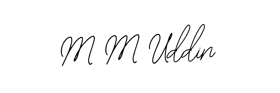 The best way (Bearetta-2O07w) to make a short signature is to pick only two or three words in your name. The name M M Uddin include a total of six letters. For converting this name. M M Uddin signature style 12 images and pictures png