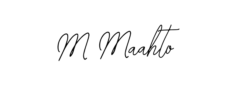 Design your own signature with our free online signature maker. With this signature software, you can create a handwritten (Bearetta-2O07w) signature for name M Maahto. M Maahto signature style 12 images and pictures png