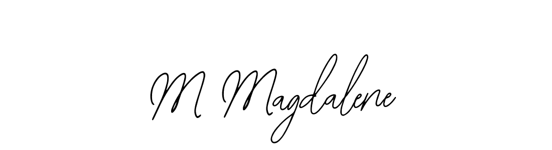 Design your own signature with our free online signature maker. With this signature software, you can create a handwritten (Bearetta-2O07w) signature for name M Magdalene. M Magdalene signature style 12 images and pictures png