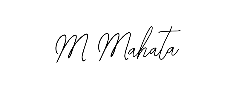 Bearetta-2O07w is a professional signature style that is perfect for those who want to add a touch of class to their signature. It is also a great choice for those who want to make their signature more unique. Get M Mahata name to fancy signature for free. M Mahata signature style 12 images and pictures png