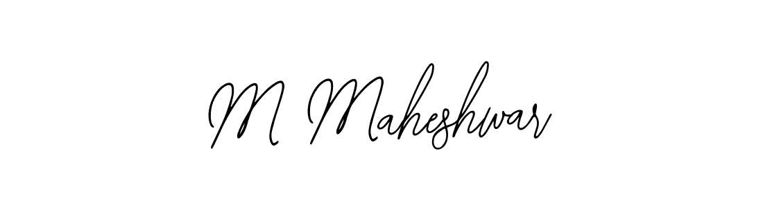 The best way (Bearetta-2O07w) to make a short signature is to pick only two or three words in your name. The name M Maheshwar include a total of six letters. For converting this name. M Maheshwar signature style 12 images and pictures png