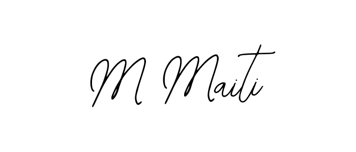 How to make M Maiti name signature. Use Bearetta-2O07w style for creating short signs online. This is the latest handwritten sign. M Maiti signature style 12 images and pictures png