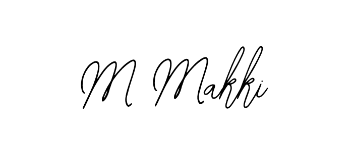 How to make M Makki name signature. Use Bearetta-2O07w style for creating short signs online. This is the latest handwritten sign. M Makki signature style 12 images and pictures png