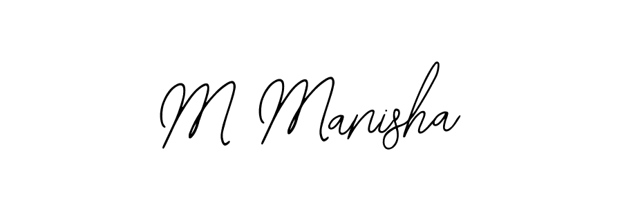 Use a signature maker to create a handwritten signature online. With this signature software, you can design (Bearetta-2O07w) your own signature for name M Manisha. M Manisha signature style 12 images and pictures png