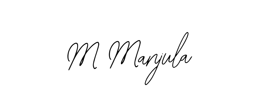 How to make M Manjula signature? Bearetta-2O07w is a professional autograph style. Create handwritten signature for M Manjula name. M Manjula signature style 12 images and pictures png