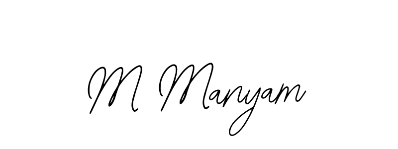 Make a beautiful signature design for name M Manyam. With this signature (Bearetta-2O07w) style, you can create a handwritten signature for free. M Manyam signature style 12 images and pictures png