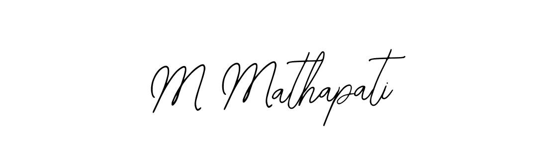 Design your own signature with our free online signature maker. With this signature software, you can create a handwritten (Bearetta-2O07w) signature for name M Mathapati. M Mathapati signature style 12 images and pictures png