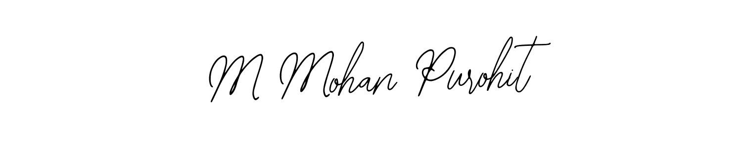 Create a beautiful signature design for name M Mohan Purohit. With this signature (Bearetta-2O07w) fonts, you can make a handwritten signature for free. M Mohan Purohit signature style 12 images and pictures png