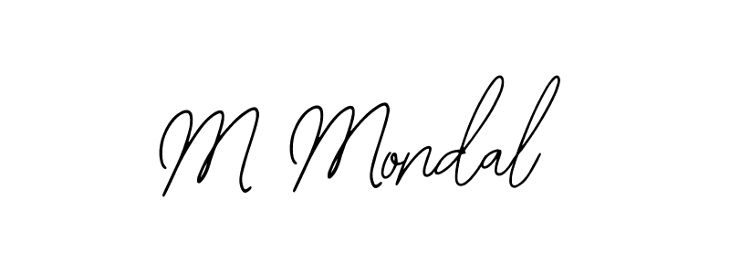 How to make M Mondal name signature. Use Bearetta-2O07w style for creating short signs online. This is the latest handwritten sign. M Mondal signature style 12 images and pictures png
