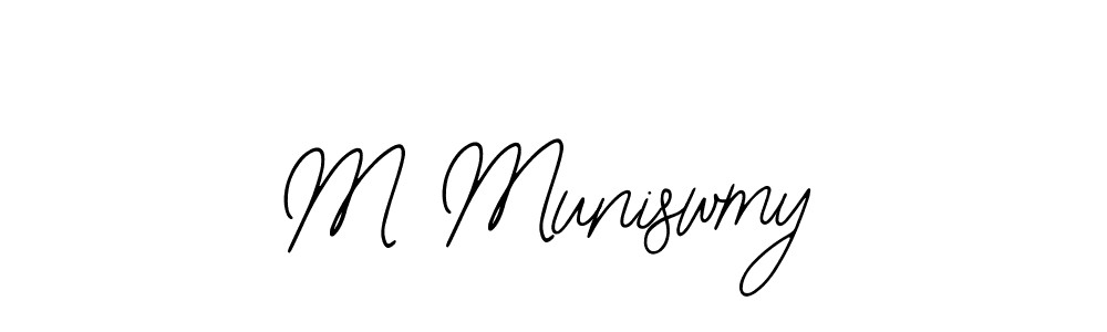 Bearetta-2O07w is a professional signature style that is perfect for those who want to add a touch of class to their signature. It is also a great choice for those who want to make their signature more unique. Get M Muniswmy name to fancy signature for free. M Muniswmy signature style 12 images and pictures png