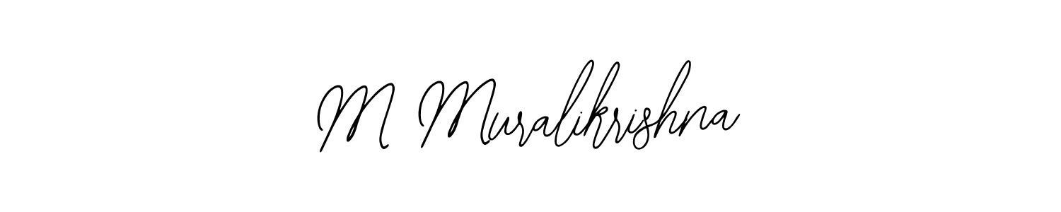 Design your own signature with our free online signature maker. With this signature software, you can create a handwritten (Bearetta-2O07w) signature for name M Muralikrishna. M Muralikrishna signature style 12 images and pictures png