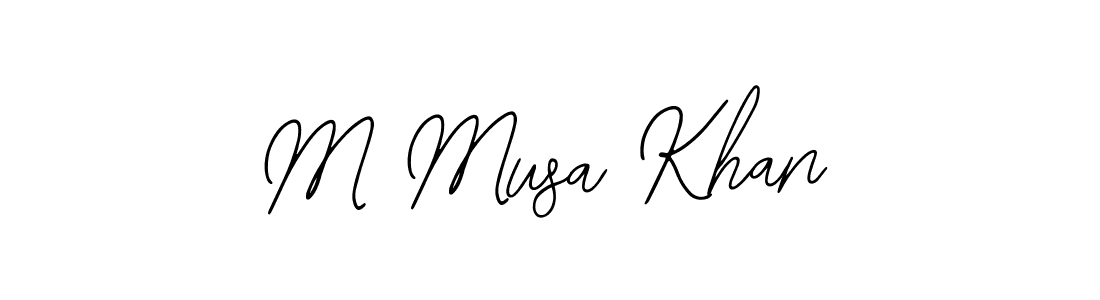 Create a beautiful signature design for name M Musa Khan. With this signature (Bearetta-2O07w) fonts, you can make a handwritten signature for free. M Musa Khan signature style 12 images and pictures png
