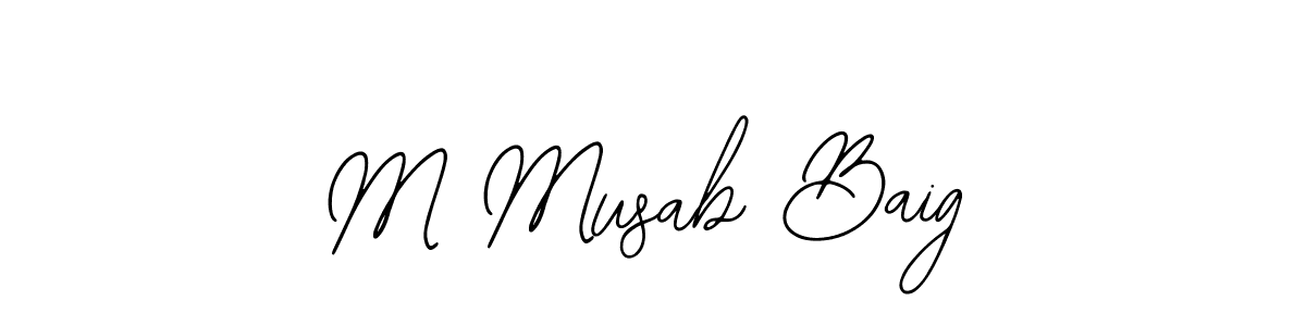 M Musab Baig stylish signature style. Best Handwritten Sign (Bearetta-2O07w) for my name. Handwritten Signature Collection Ideas for my name M Musab Baig. M Musab Baig signature style 12 images and pictures png