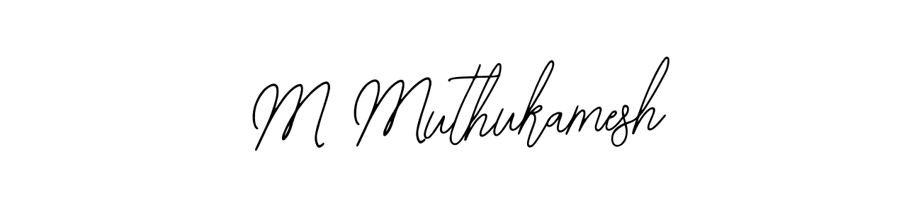 The best way (Bearetta-2O07w) to make a short signature is to pick only two or three words in your name. The name M Muthukamesh include a total of six letters. For converting this name. M Muthukamesh signature style 12 images and pictures png